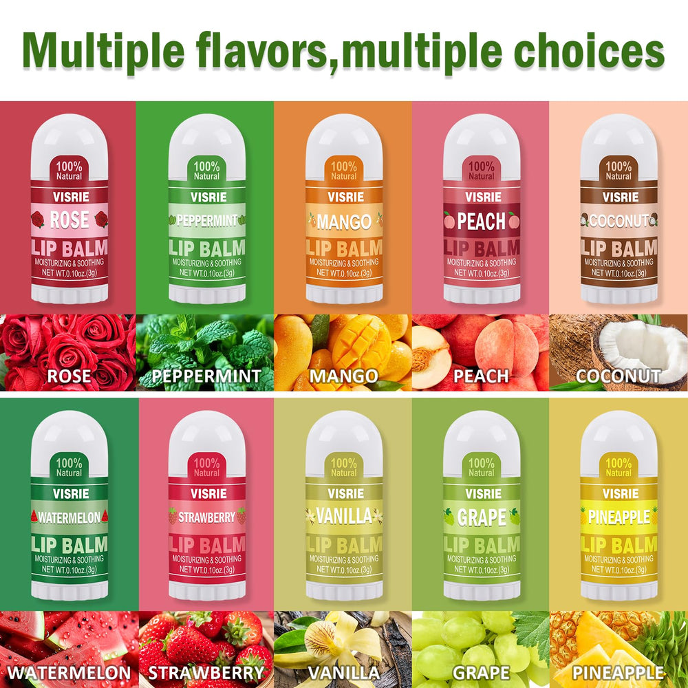 VISRIE Mini Lip Balm Watermelon flavor for refreshing portable hydration.