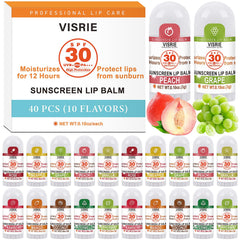 VISRIE SPF 30 mini lip balm Rose flavor for sun protection and moisture.