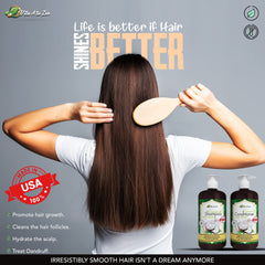 Vita A to Zee biotin-aloe vera formula shown in a jar highlights nourishing ingredients for healthy-looking hair.