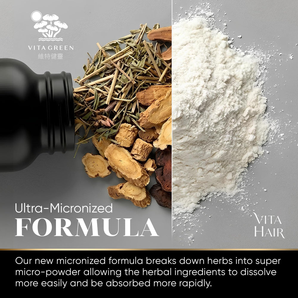 Vita Hair capsules closeup highlighting compact capsules for easy daily use.