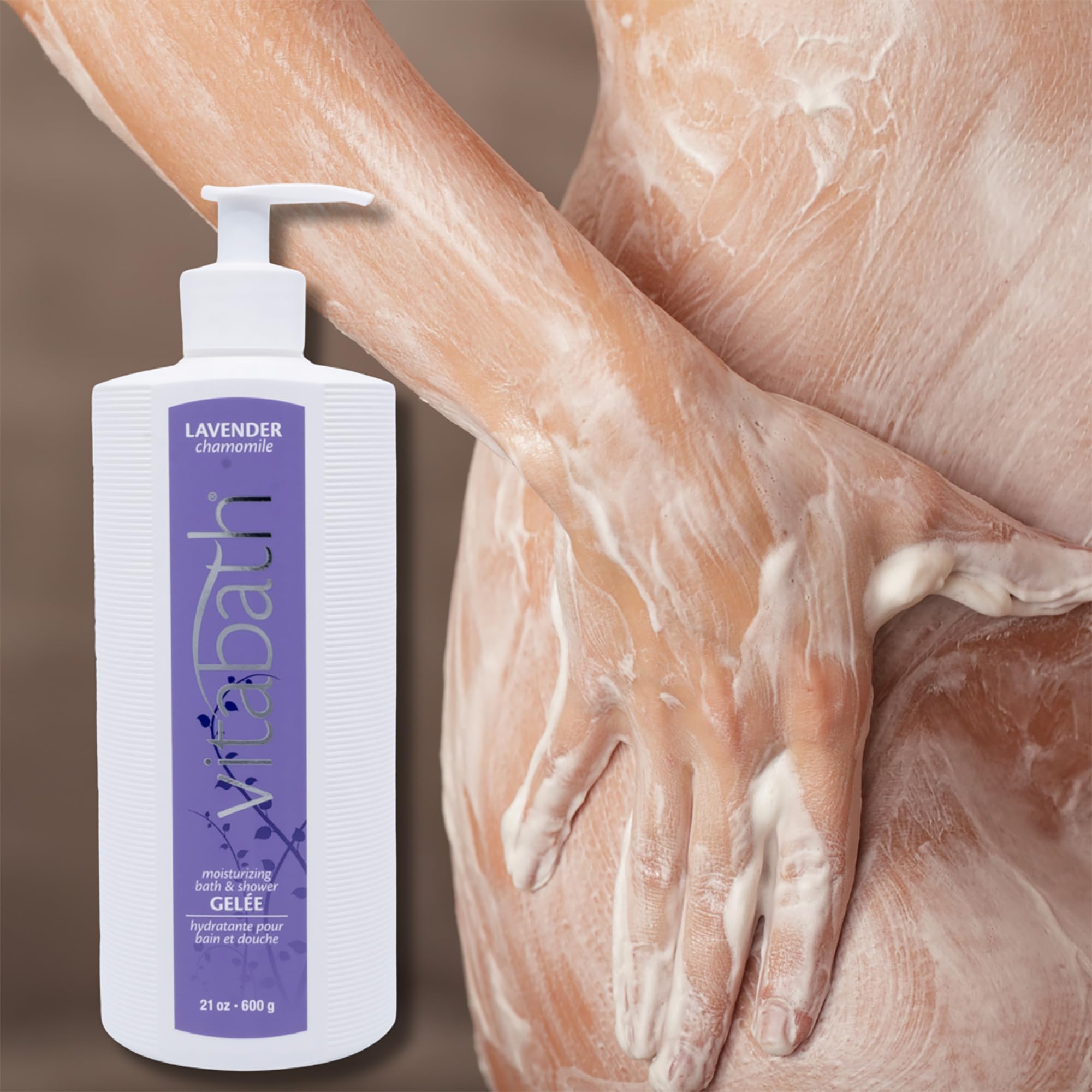 Ingredient blend of Vitabath Lavender Chamomile with botanicals and vitamins