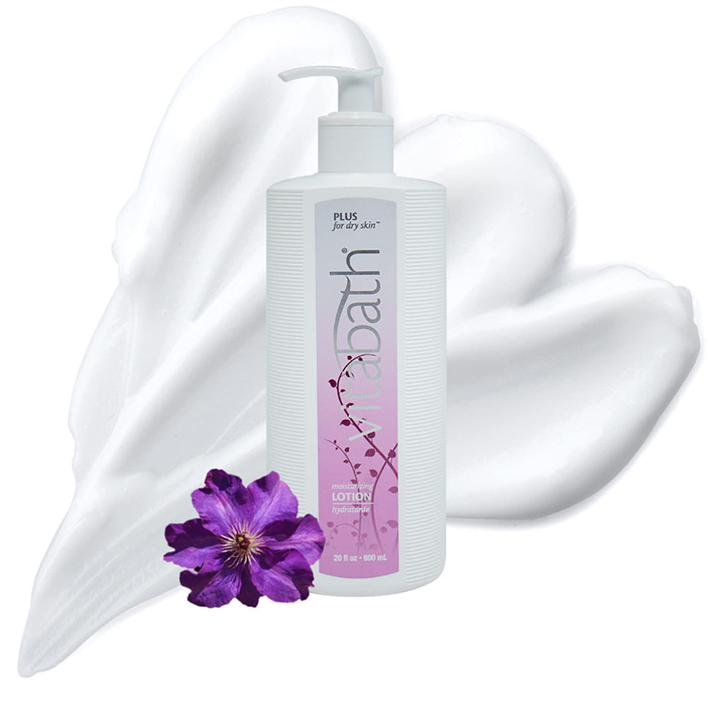Vitabath Moisturizing Lotion Plus creatine-boost layer hints at firmer-looking skin.