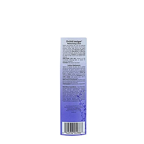 Vitabath Orchid Intrigue packaging close-up highlights heritage and cruelty-free values.