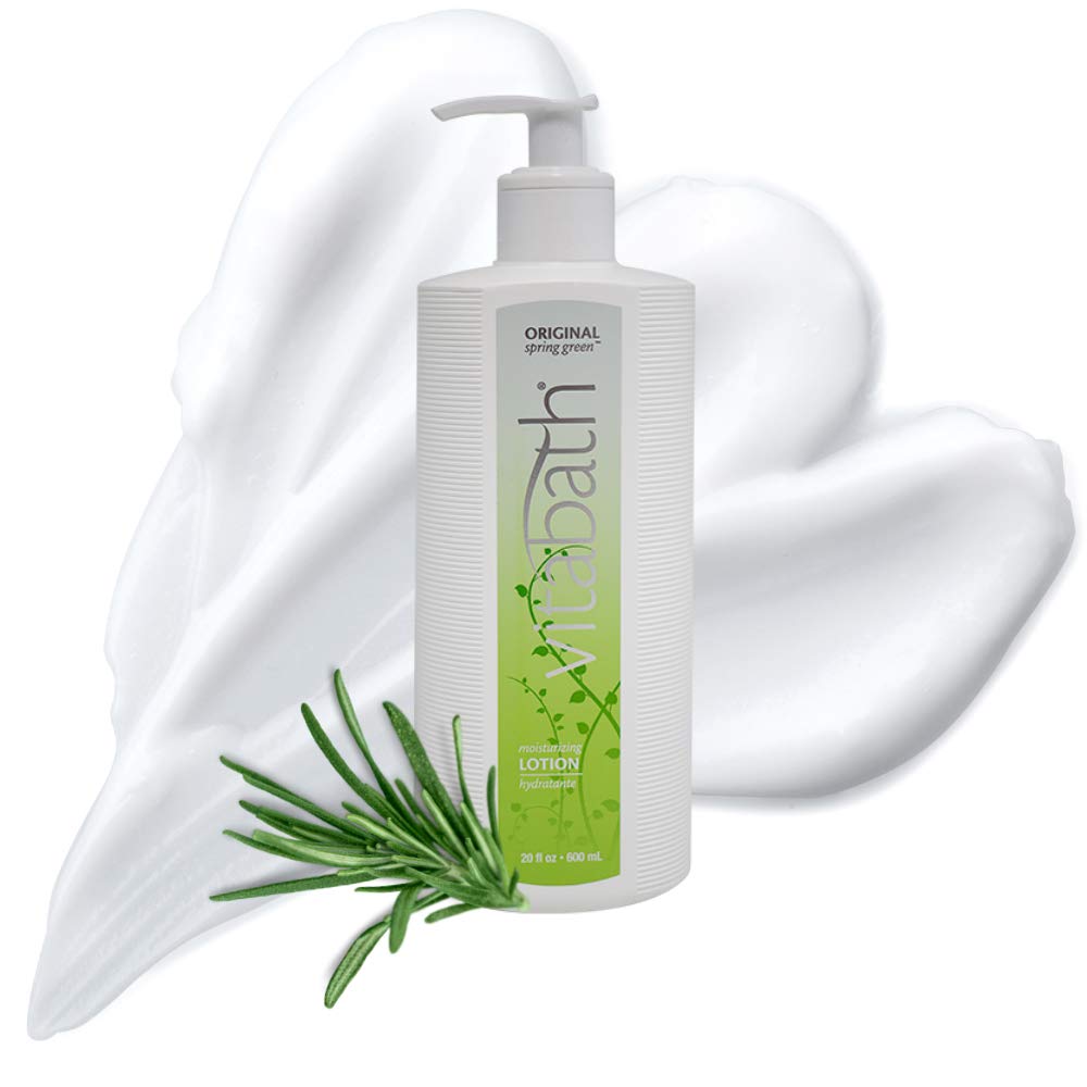 Vitabath Original Spring Green aloe and shea ingredients for nourished skin.