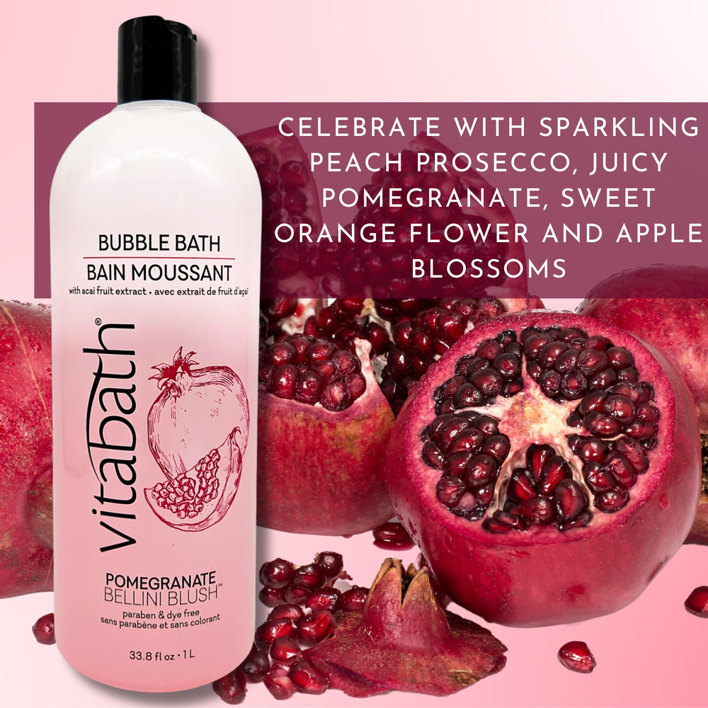 Vitamin-rich blend nourishes skin with Vitabath Pomegranate Bellini Blush