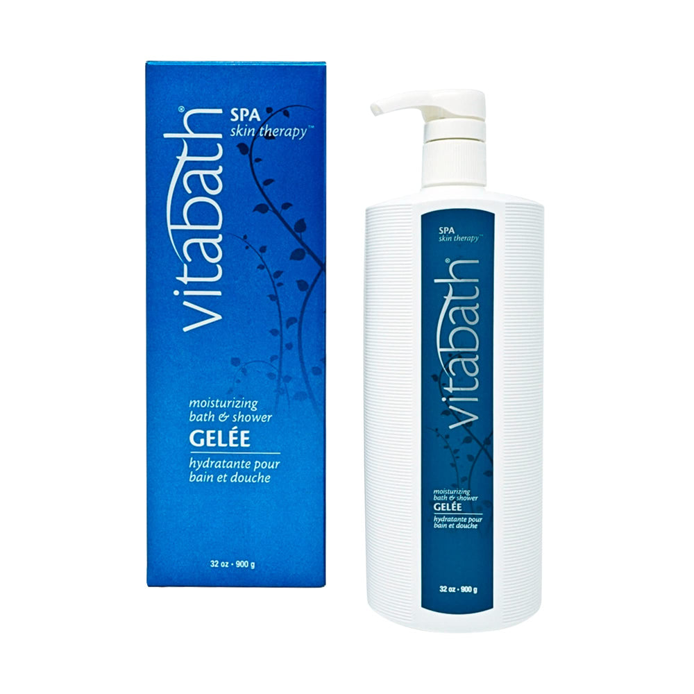 Vitabath spa skin therapy bottle front shows nourishing formula for deeply hydrated skin.
