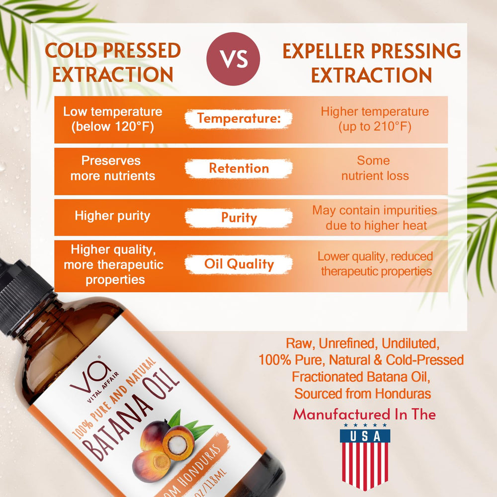 VITAL AFFAIR Batana Oil applied to hair reduces frizz and adds shine.
