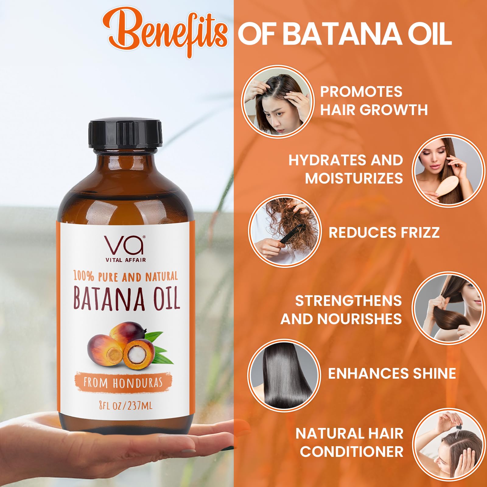 VITAL AFFAIR Batana Oil applied to skin shows dual nourishment for face and body.