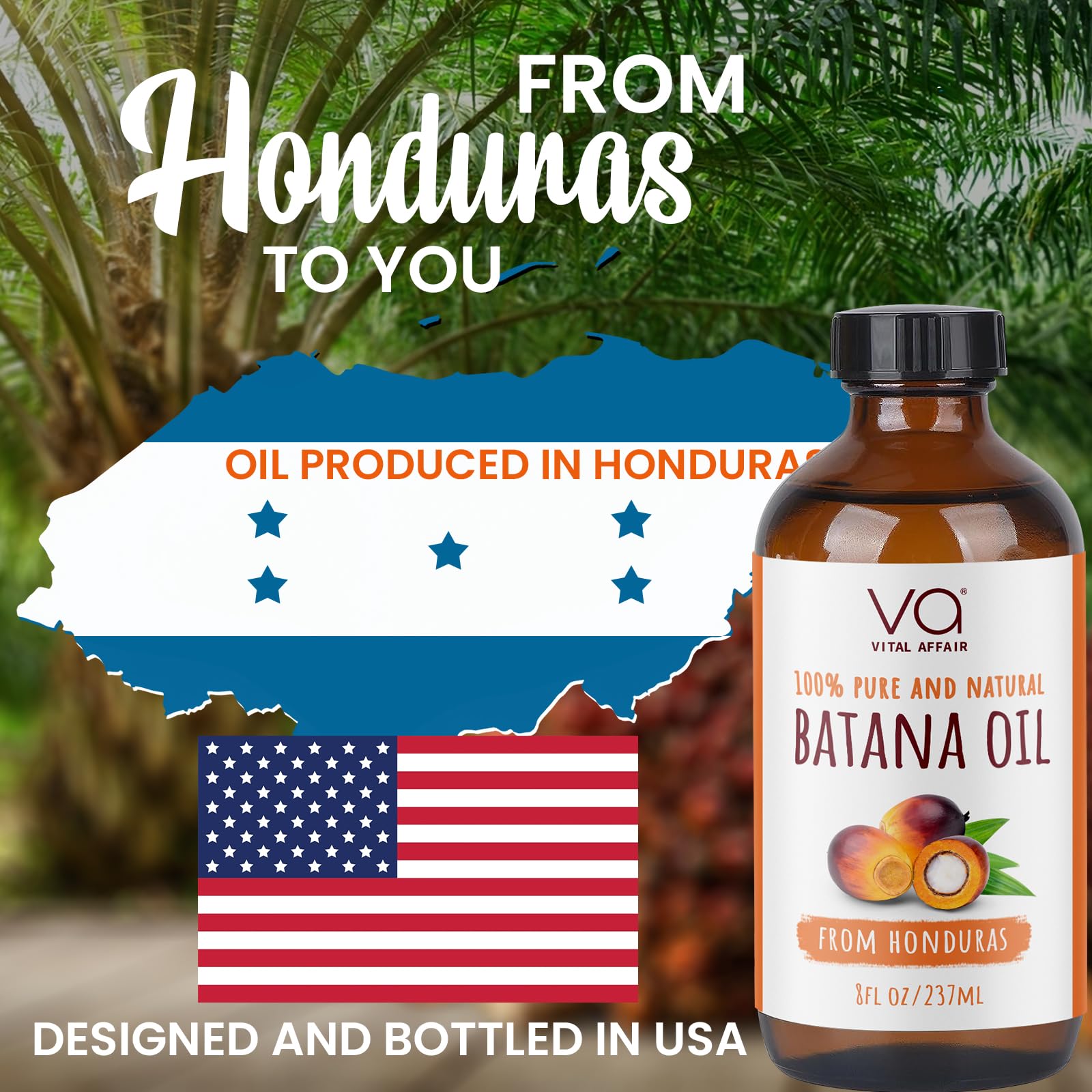 VITAL AFFAIR Batana Oil texture shot highlighting a rich oil for skin and hair hydration.