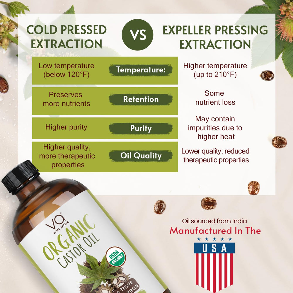 VITAL AFFAIR hexane-free castor oil suitable for face, lashes and brows.