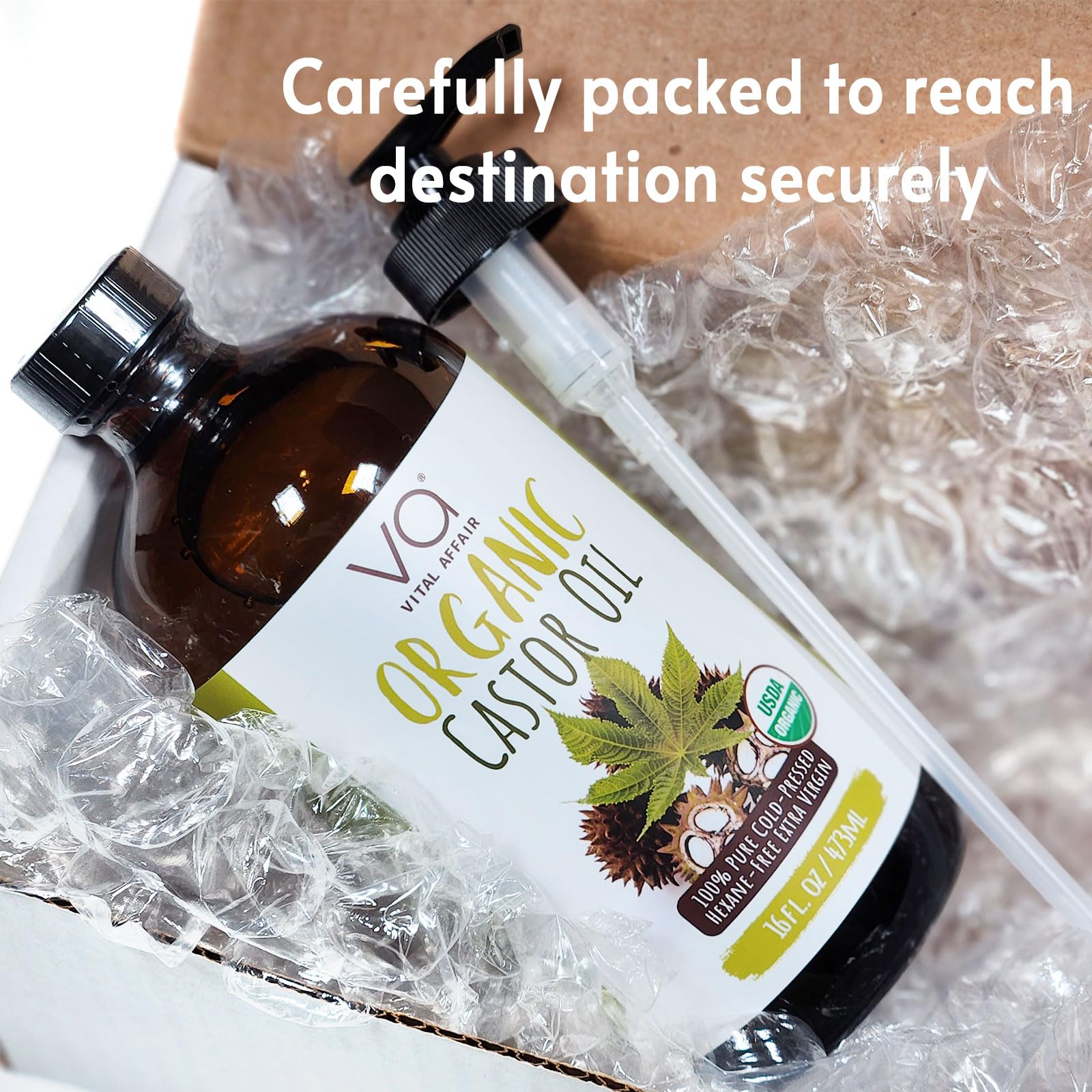 VITAL AFFAIR castor oil invites a soothing massage ritual.