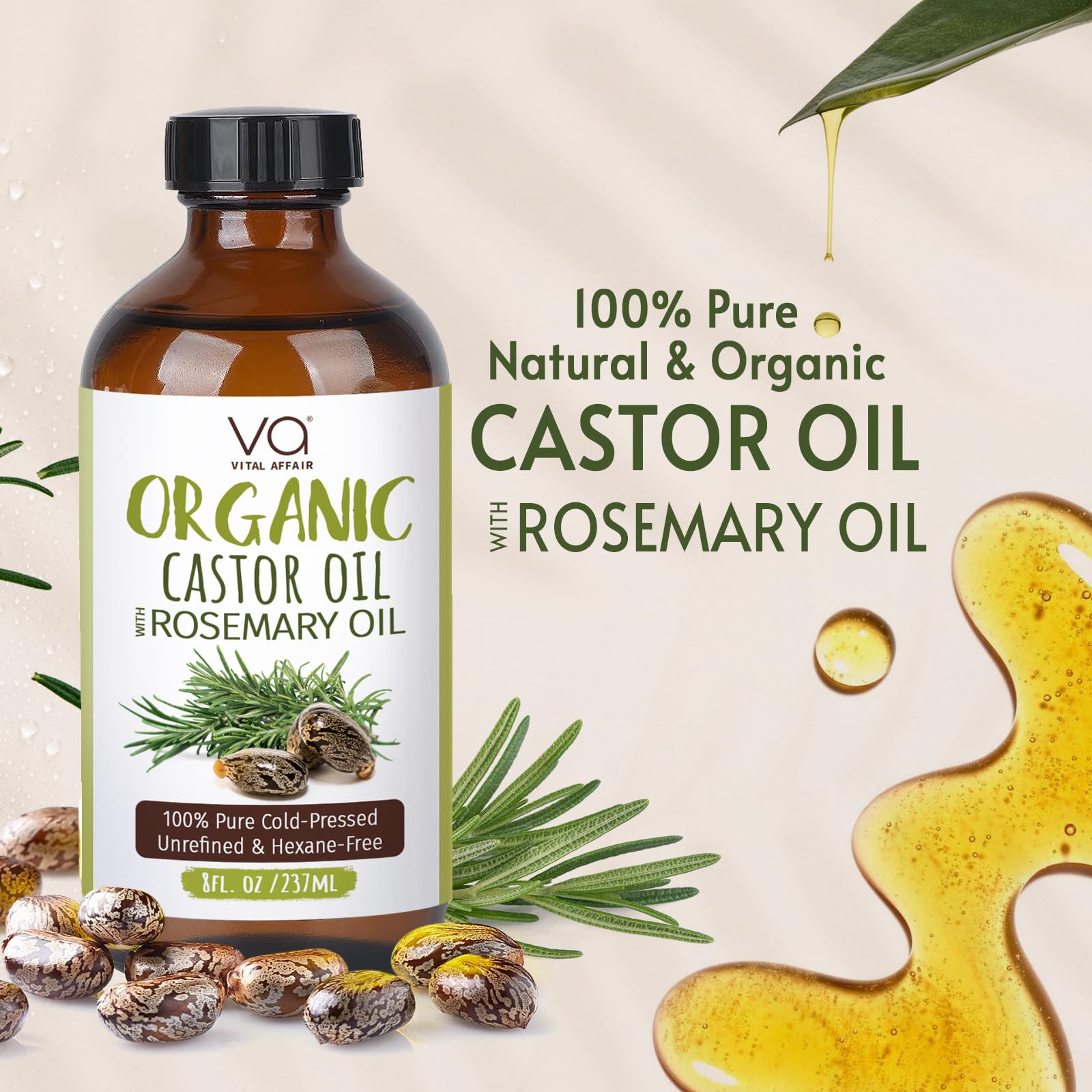 VITAL AFFAIR hair nourishing oil with rosemary for stronger ends.