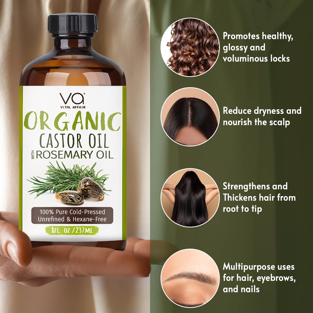 VITAL AFFAIR rosemary castor oil for scalp care and oil balance.