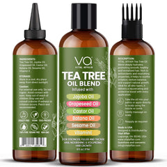 VITAL AFFAIR Tea Tree Oil application on scalp demonstrates soothing relief for itchy scalp.