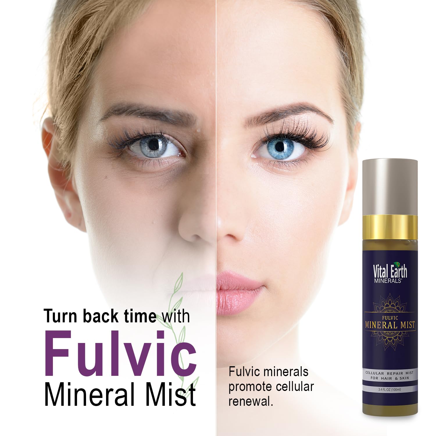 Vital Earth Minerals travel-size facial mist ready for on-the-go use