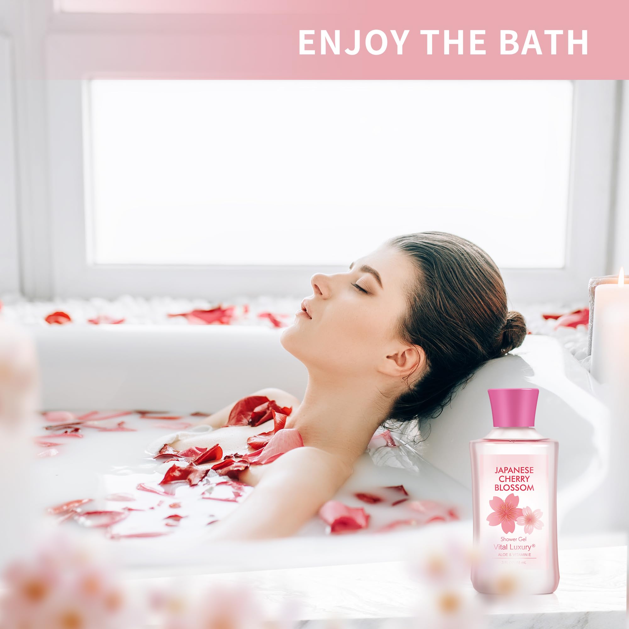 Vital Luxury Japanese cherry blossom extract adds a gentle aroma to daily routines