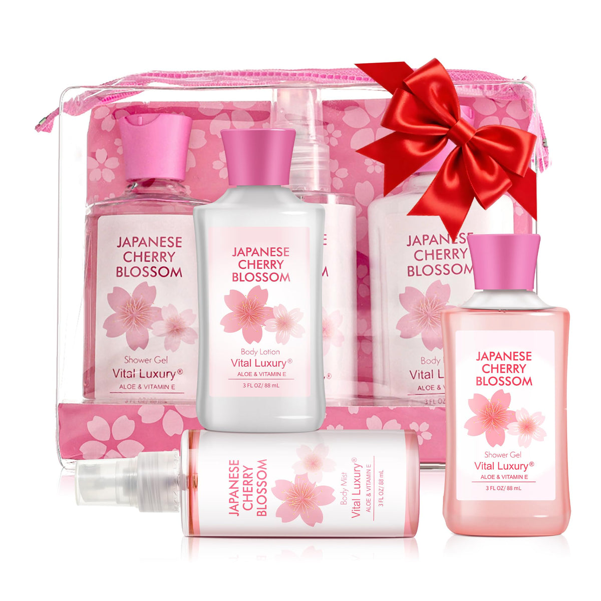 Vital Luxury bath gift set packaging in an elegant box, ideal for gifting.