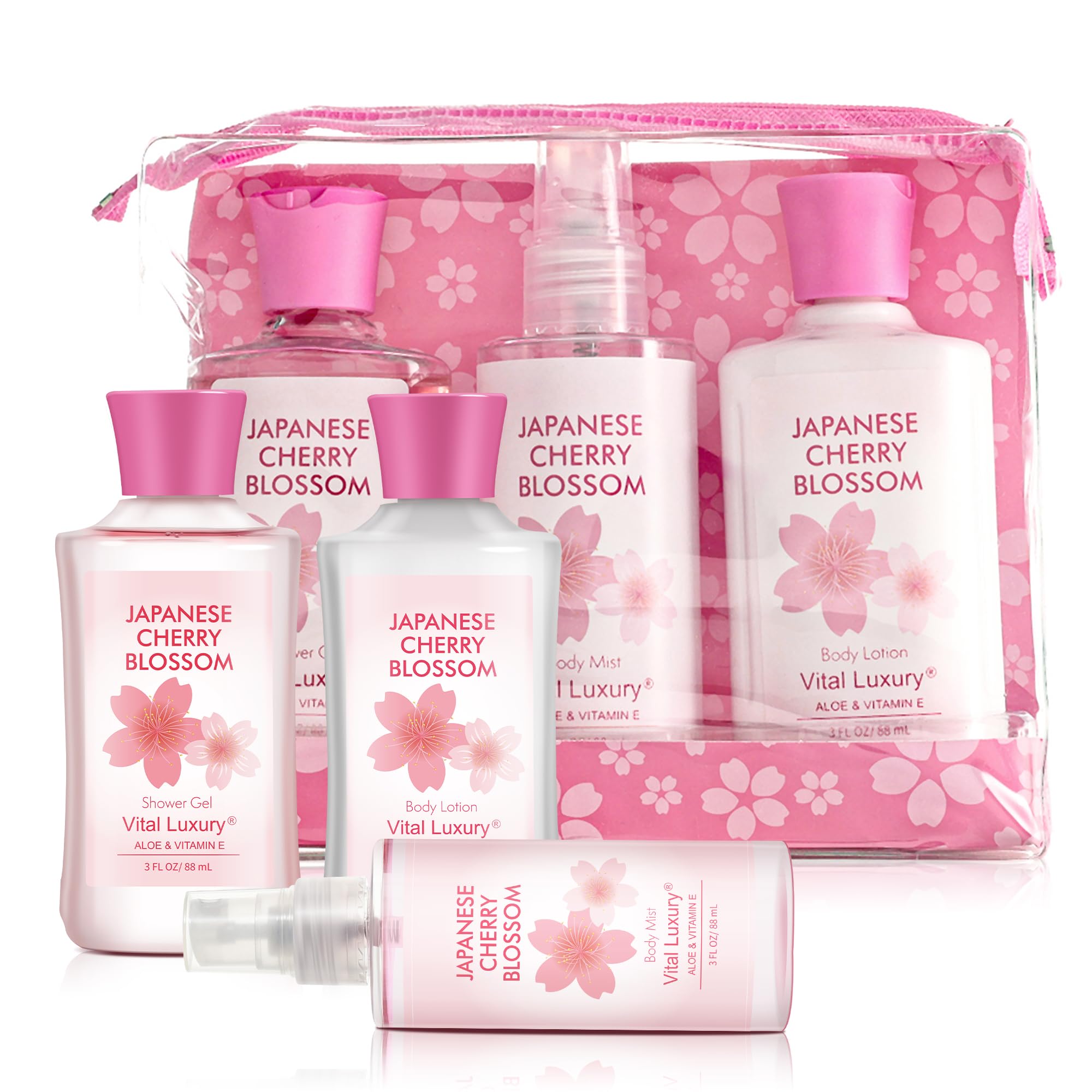 Vital Luxury gift-ready packaging with all three travel-size products.