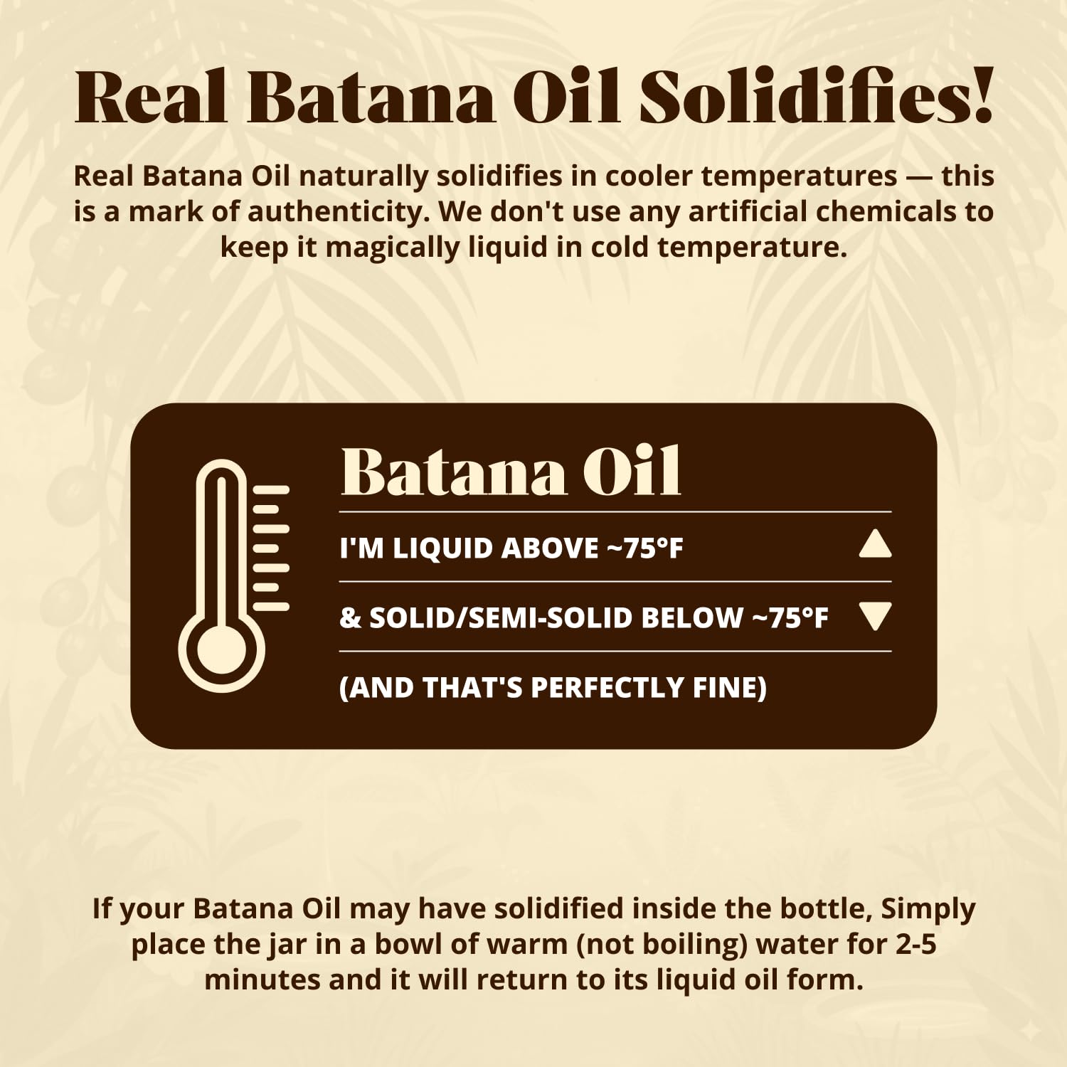 Vital Strands Batana Oil drops in hand for scalp conditioning and nourishment.