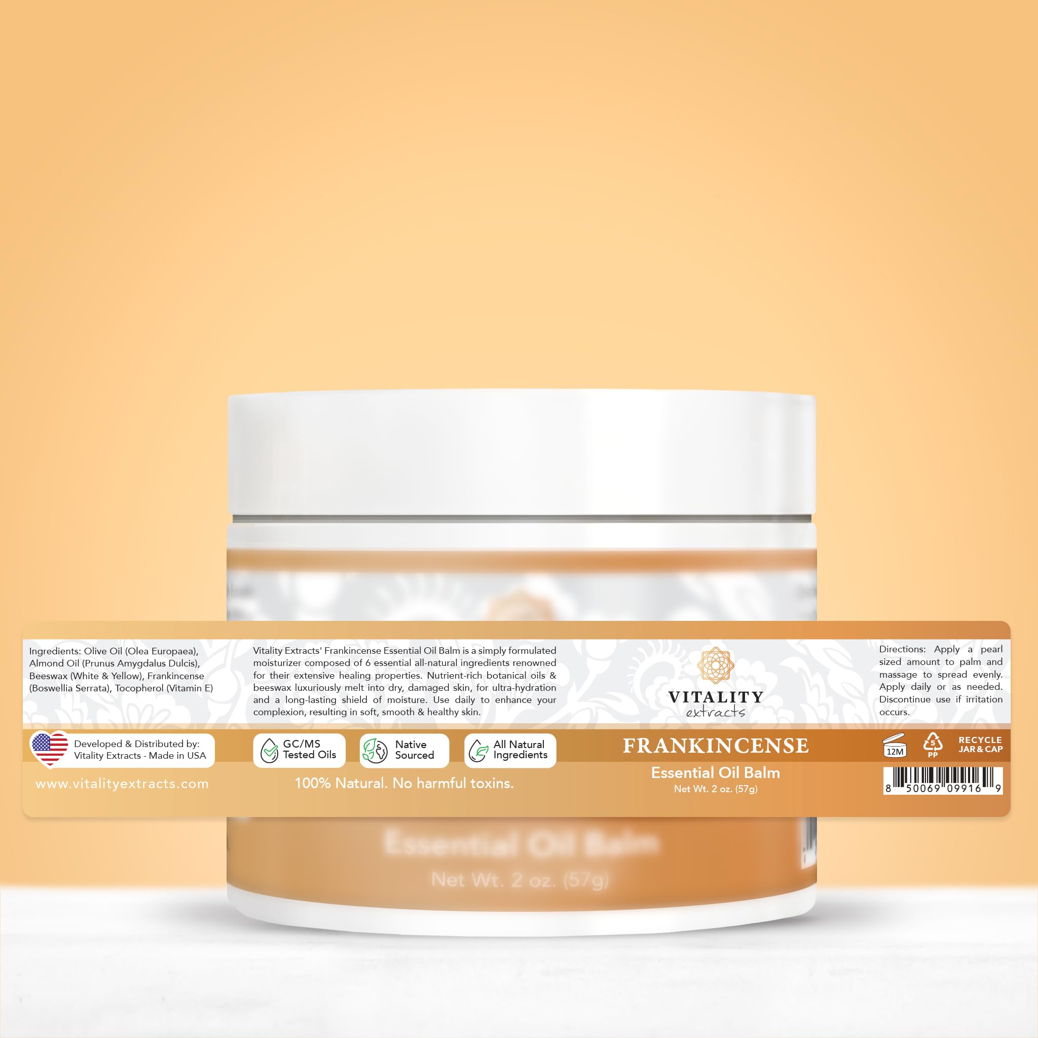 Vitality Frankincense Balm application-ritual suggesting soothing nightly care