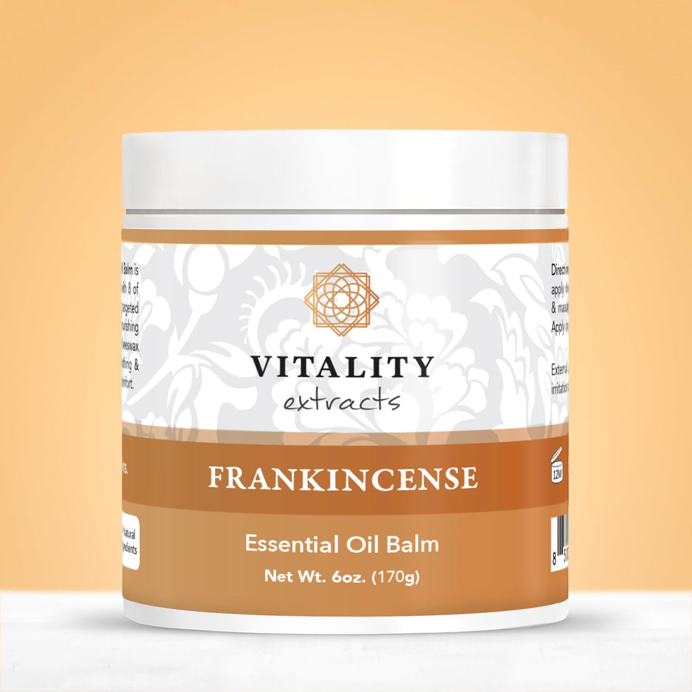 Vitality Frankincense Balm application on skin providing soothing hydration