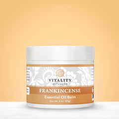 Vitality Frankincense Balm ingredients-label highlighting olive oil