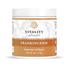 Vitality Frankincense Balm jar showing rich moisturizer for dry skin