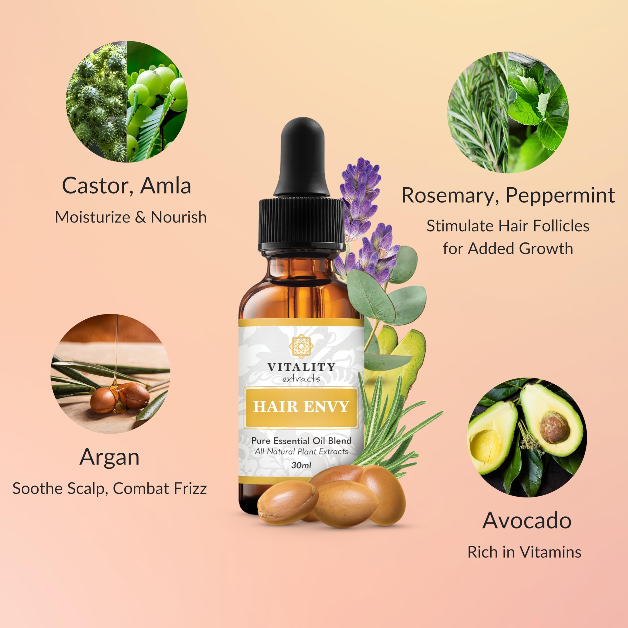 Vitality Hair Envy massage on scalp to stimulate roots