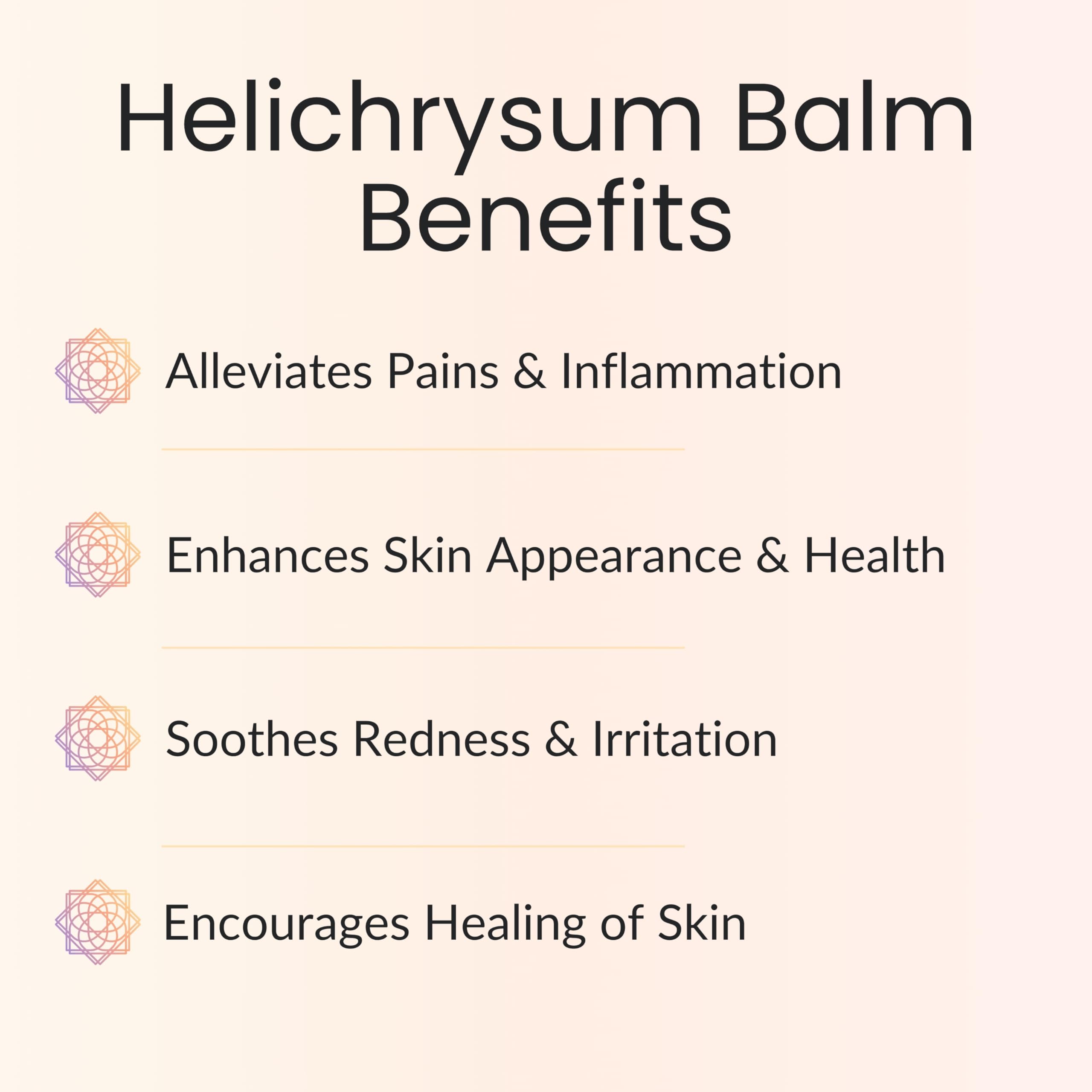 Vitality Helichrysum Balm application swatch demonstrates smooth feel and hydration.