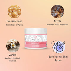 Vitality Skin Envy Balm beeswax barrier closeup indicating moisture seal.