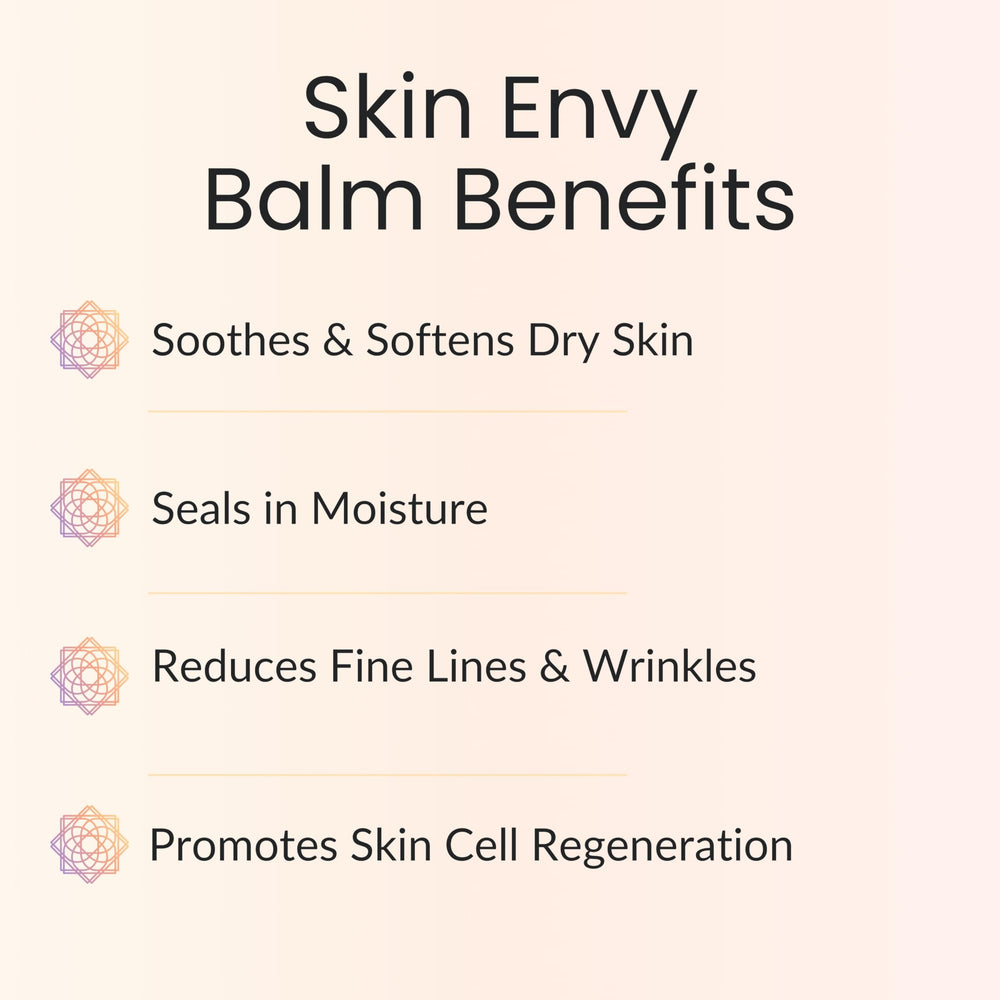 Vitality Skin Envy Balm essential oils with frankincense soothe skin redness.