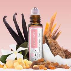 vitality skin envy bottle with frankincense ingredient focus for soothing skin.