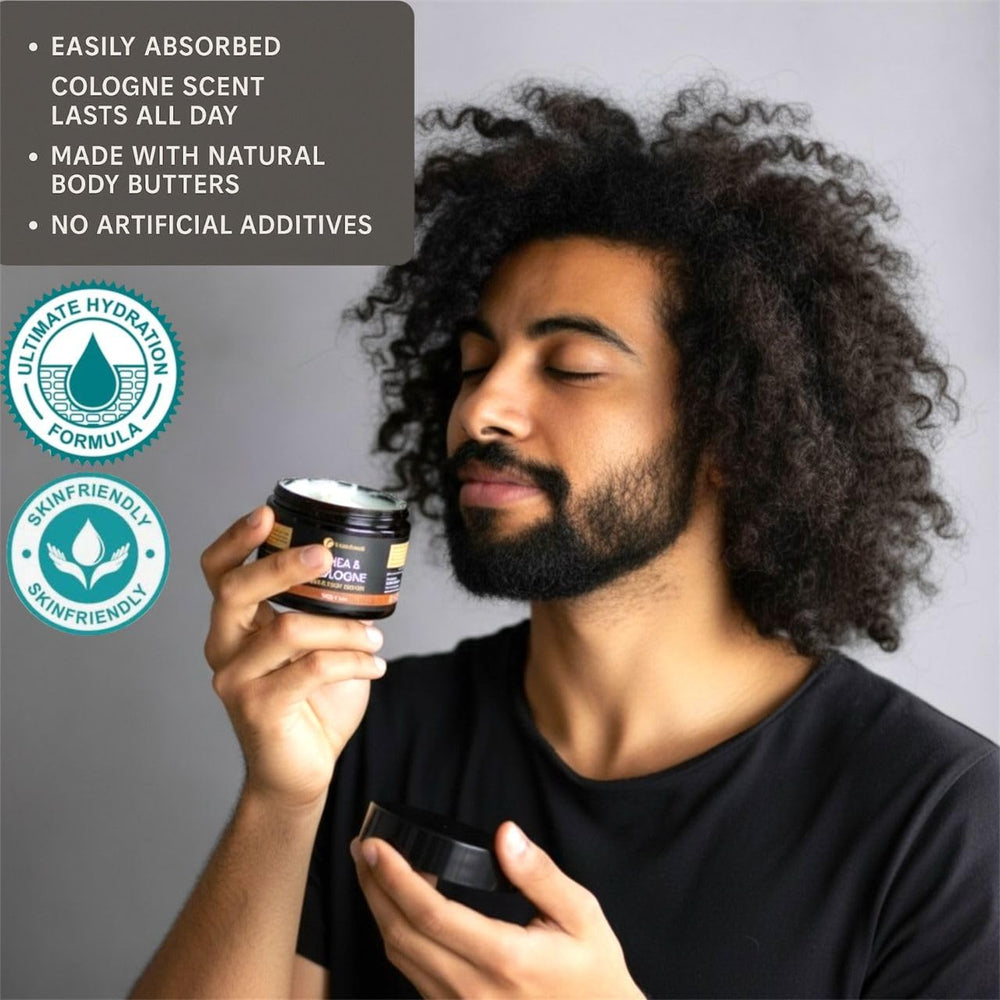 VITALSKINOIL Body Butter for Men black-jar packaging preserves freshness and prevents spills.