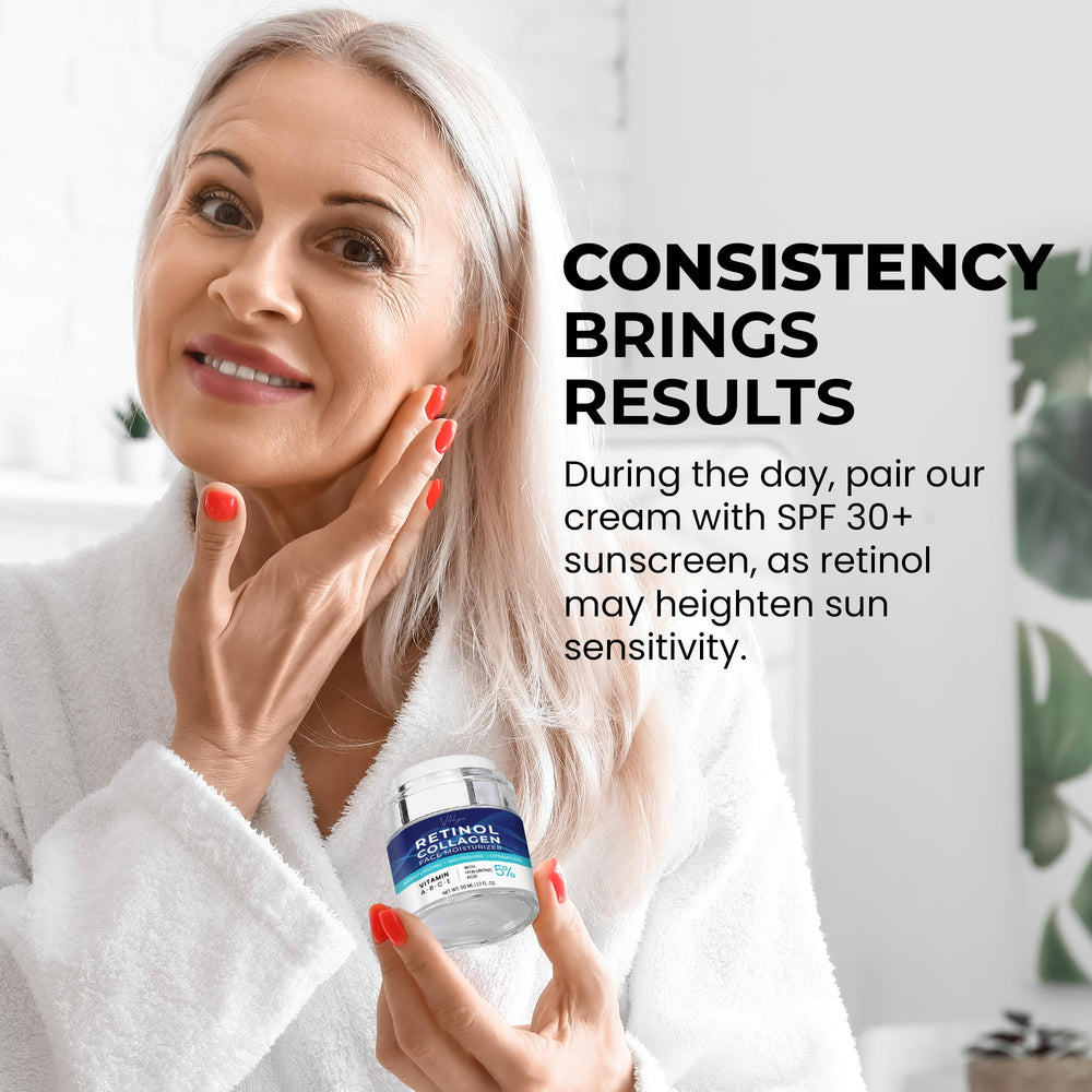 Vitalysin Face Moisturizer bottle with pump on clean counter.