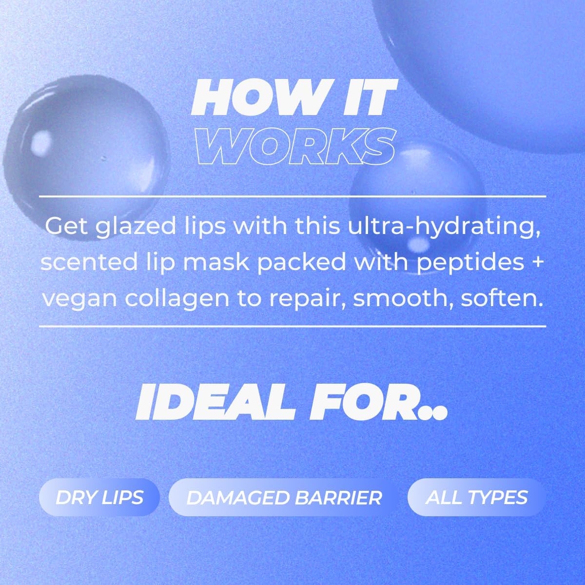 Vitamasques Birthday Cake Lip Mask provides instant lip comfort.