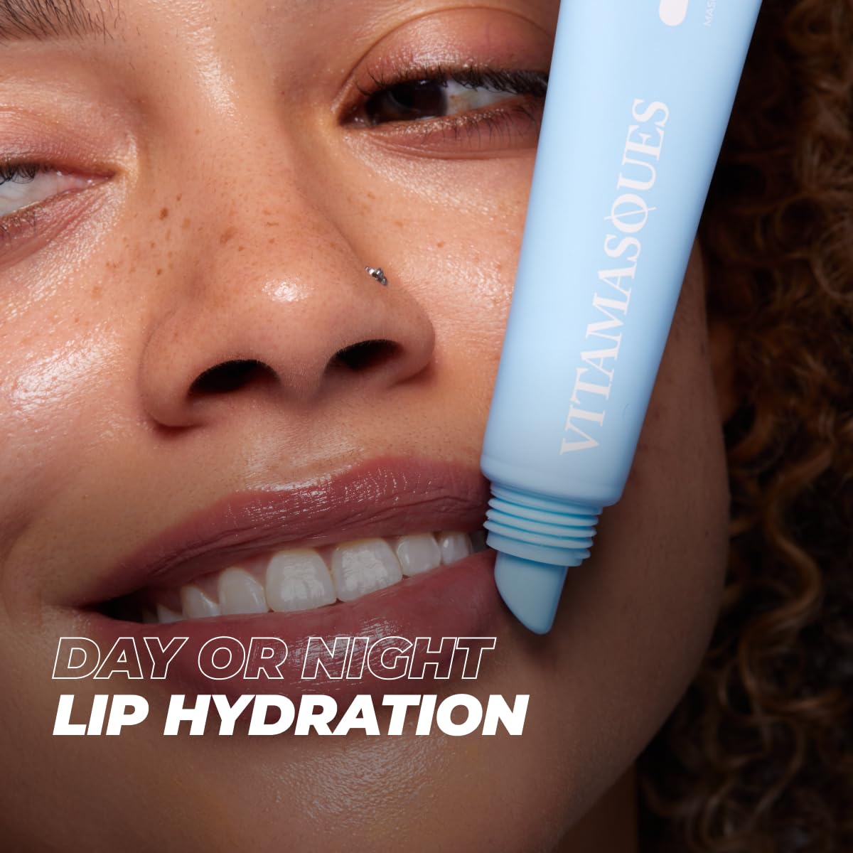 Vitamasques hydrating lip care result, waking up with plumper-feeling lips.