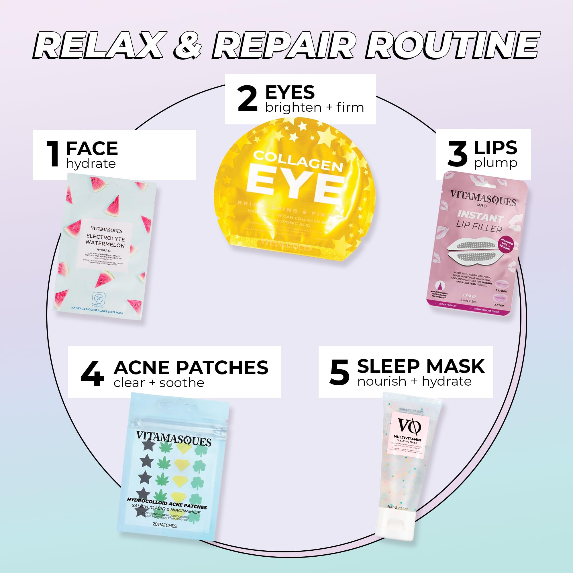 Vitamasques Juicy Vegan Collagen Lychee mask for nourishing hydration.