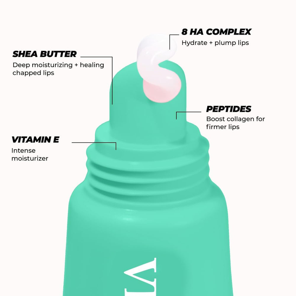 Vitamasques Lip Butter Balm Sweet Mint texture being applied for smooth lips