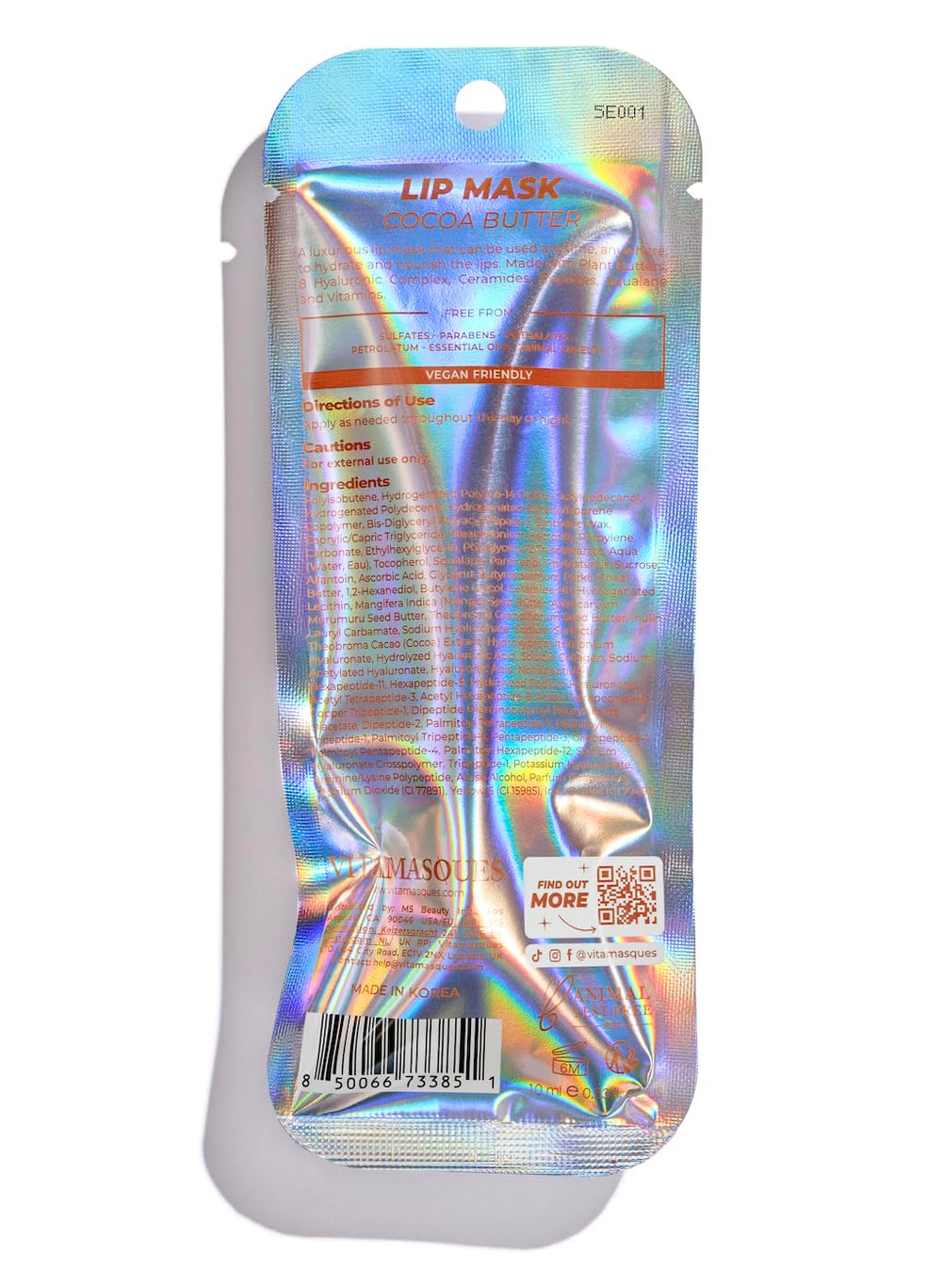 Vitamasques Lip Mask 3-pack supports consistent hydration.