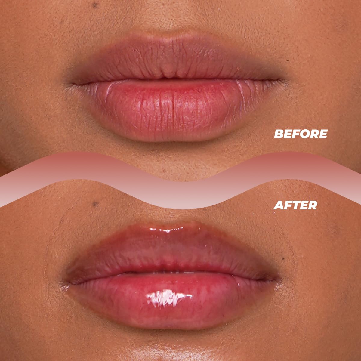 Vitamasques Lip Mask cocoa-butter-glow on lips promotes soft morning lips.