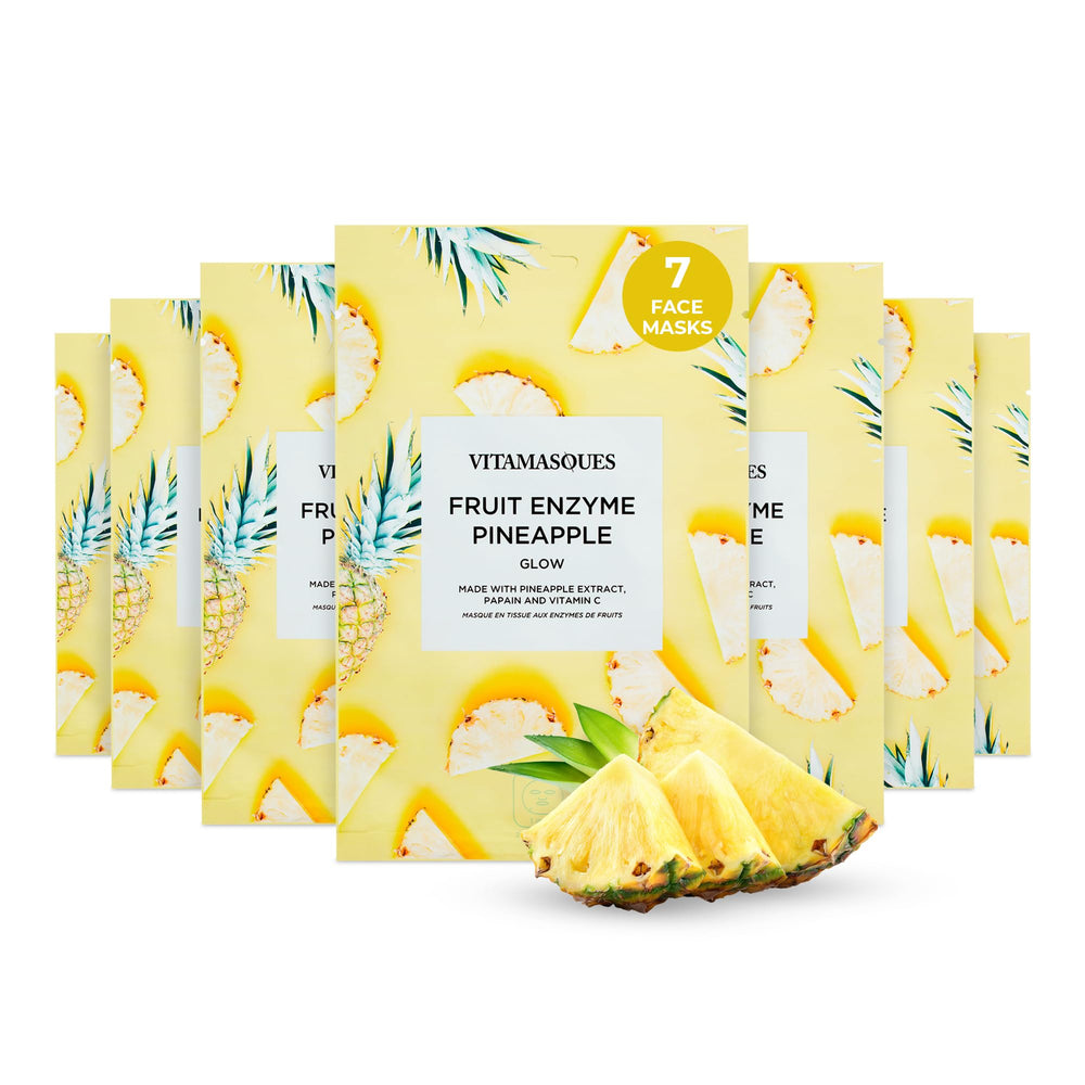 Vitamasques pineapple face sheet mask 7-pack ready for hydration and glow