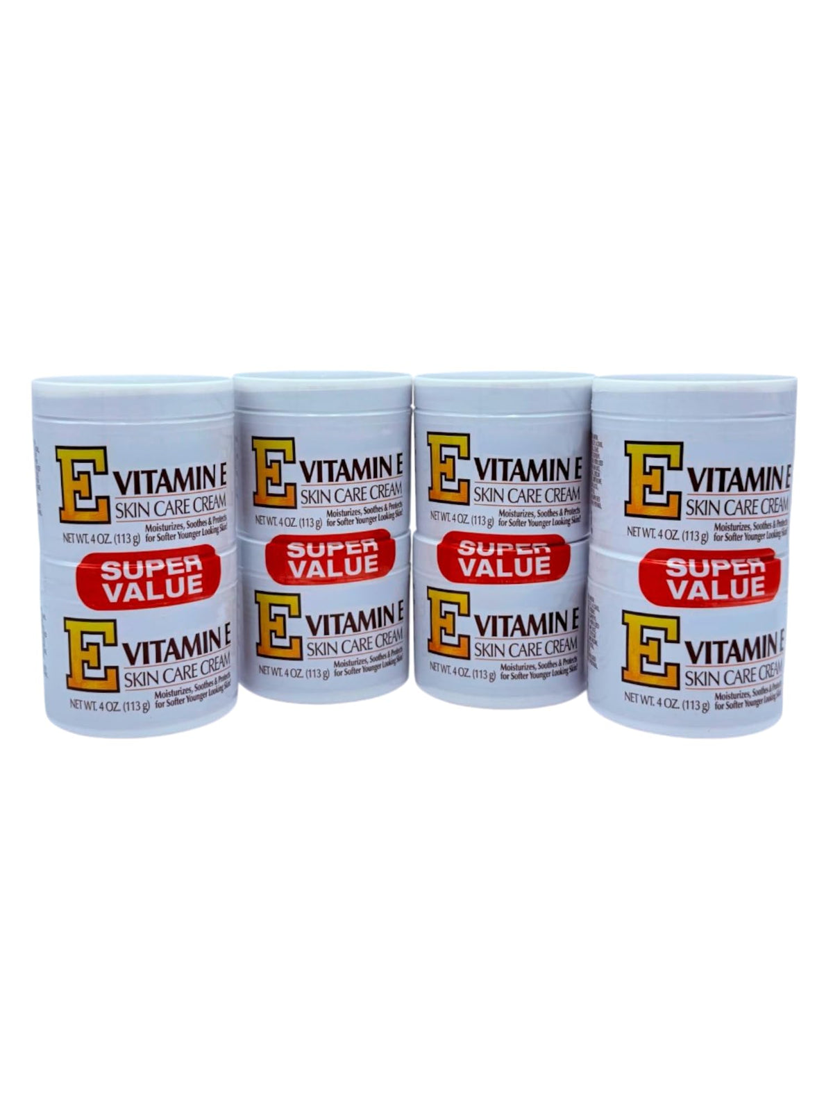 Vitamin E Skin Care Cream 4oz jar—moisturizing for dry skin.
