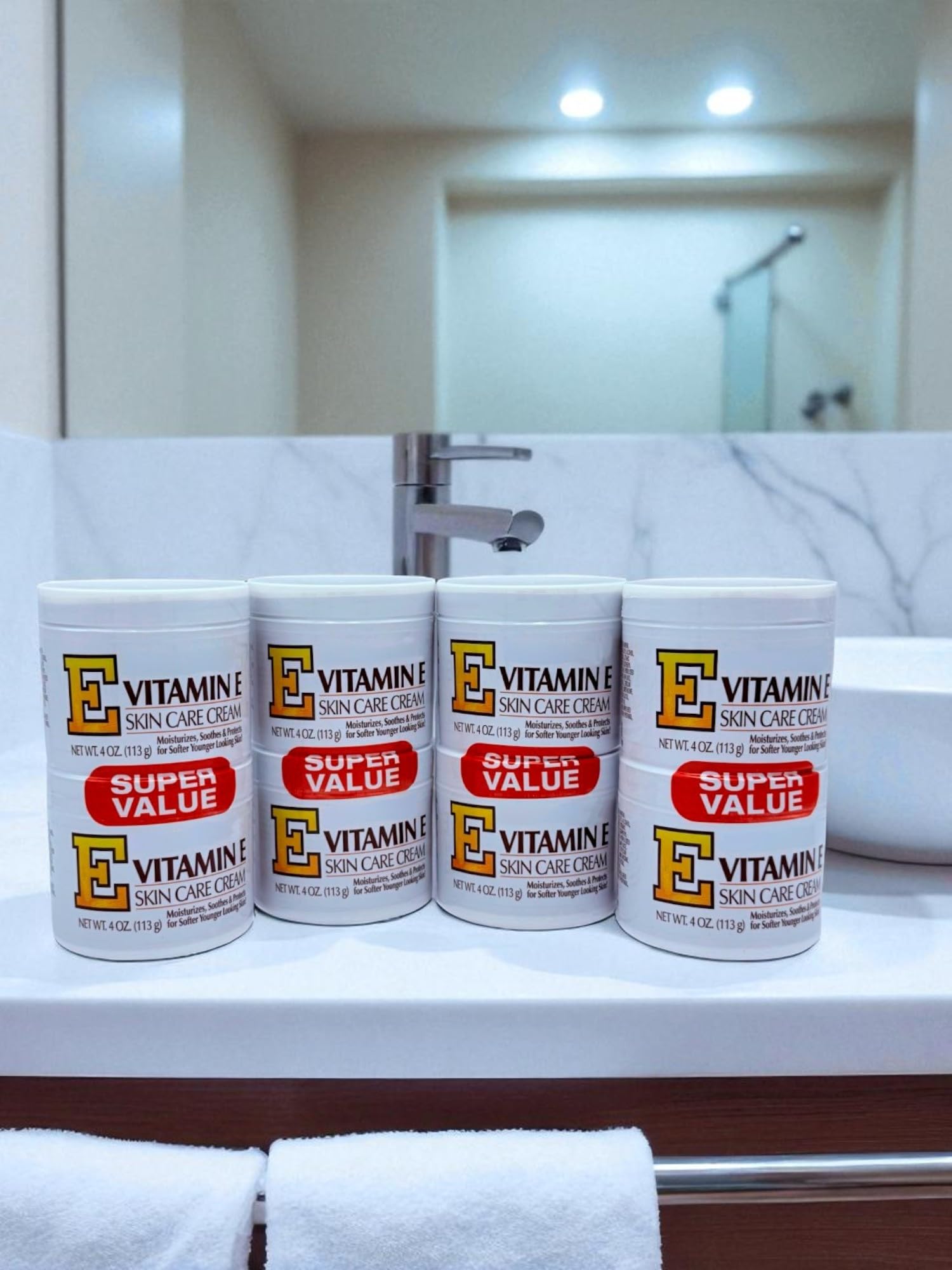 Twin-pack box of Vitamin E Skin Care Cream—value duo.