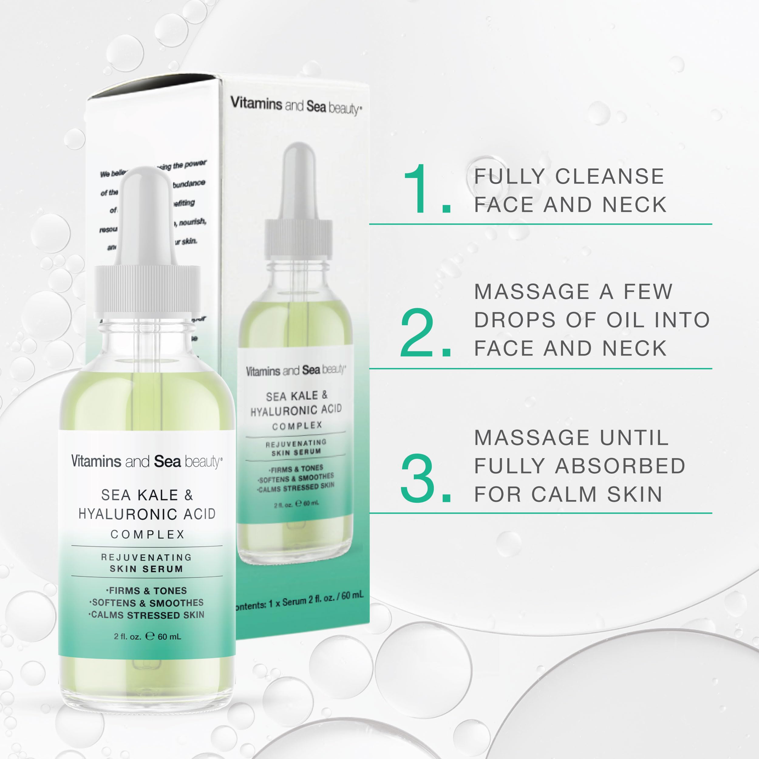 Vitamins and Sea Beauty 2 fl oz packaging on a neutral background.