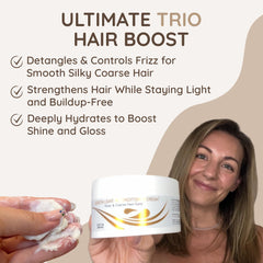 Contrôle des frisottis avec VITAMINS Keratine pour cheveux épais