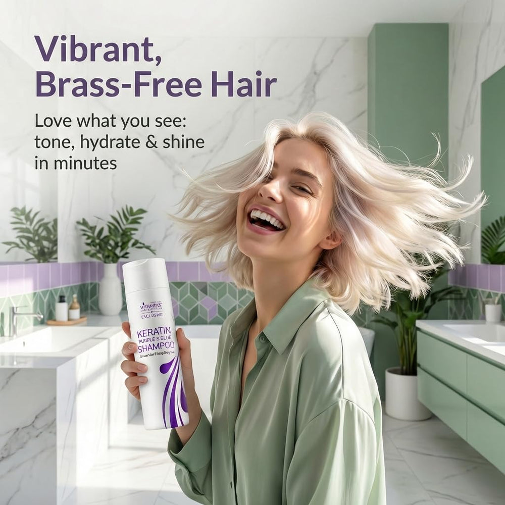 VITAMINS color-safe formula with UV protection preserves hue during wash