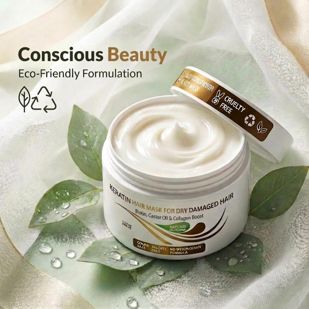 VITAMINS Hair Cosmetics Keratin Hair Mask ingredients Biotin Castor Oil for hydration