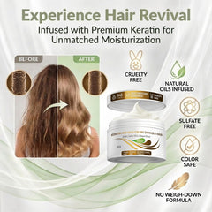 VITAMINS Hair Cosmetics Keratin Hair Mask jar closeup highlighting deep conditioning