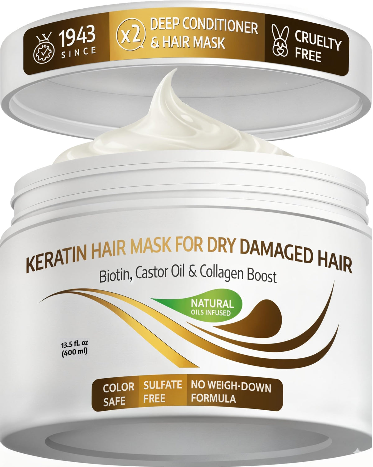 VITAMINS Keratin Mask application shows instant shine and smoothness after treatment.