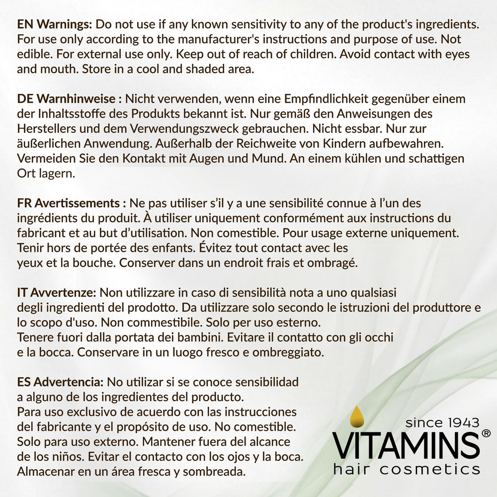 VITAMINS Keratin Mask before-and-after style showcase reveals softer, smoother strands.